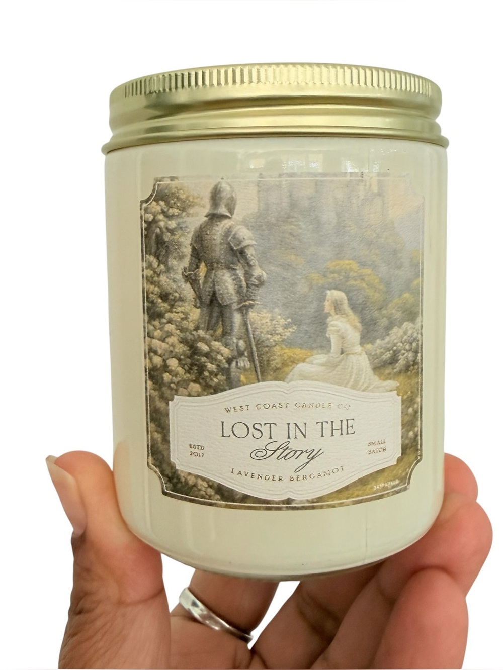 Leoben Company Lost in the Story Lavender Bergamot Scented Candle - Cream Jar